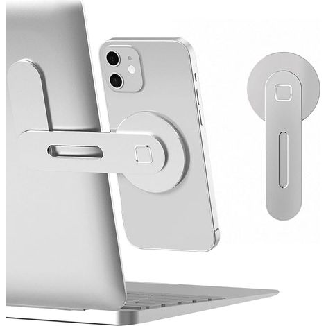 Magnetische Laptop-Handyhalterung, grau (1/2)