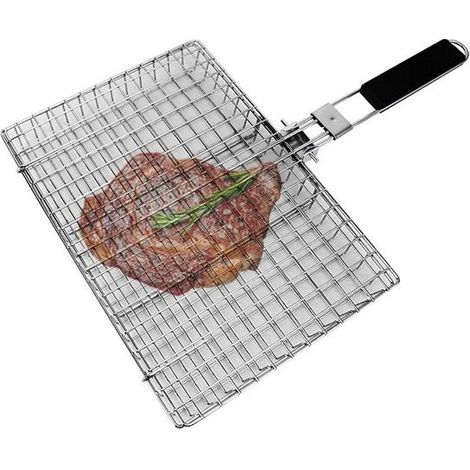 Panier à griller pliable en acier inoxydable grande capacité — (1/5)