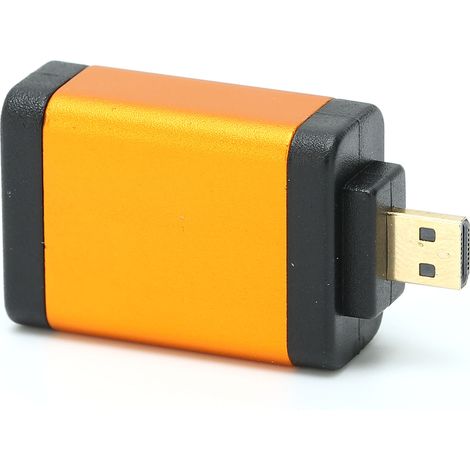 Adaptateur Micro HD Multimedia Interface mâle vers HD Multimedia Interface femelle, plaqué or 4K x 2K, orange (1/5)