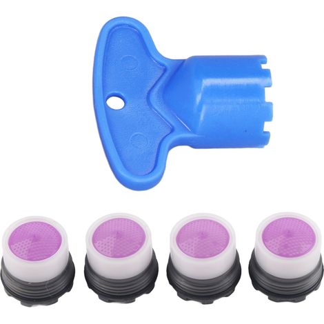 Set mit 4 M16,5 mm Spültischarmatur-Luftsprudlern, 1,2 GPM Durchflussbegrenzer, Sprudeldüse für Küche und Bad (1/5)