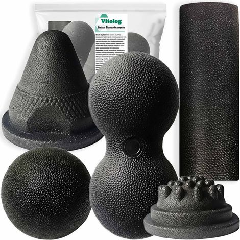 Cono de rodillo BC Roller Ball DUOBALL para masaje corporal, de piernas y espalda, EPP.