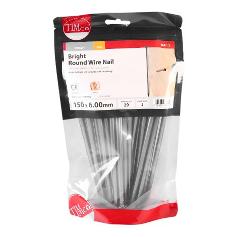 TIMCO Round Wire Nails Bright - 150 x 6.00