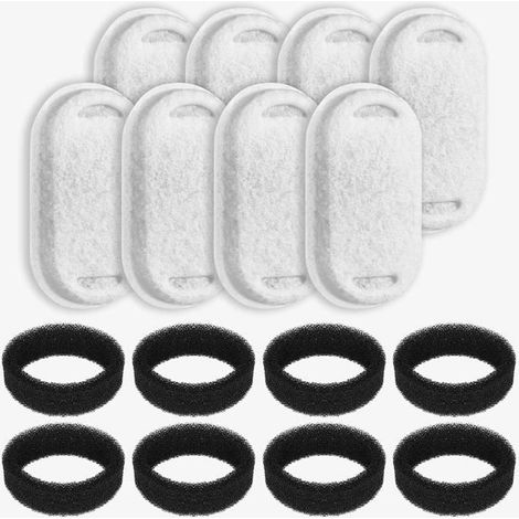 Wasserfilter - Katze - 16 Packungen - Aktivkohle - Schwamm - Edelstahl 3,2L (1/4)