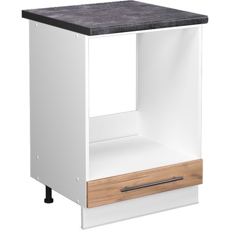 Herdumbauschrank Fame-Line, Goldkraft Eiche, 60 cm , AP Anthrazit, Vicco