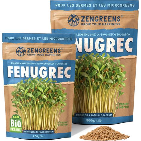 Graines à germer bio Fenugrec 200 g pousses et micro-pousses (1/5)