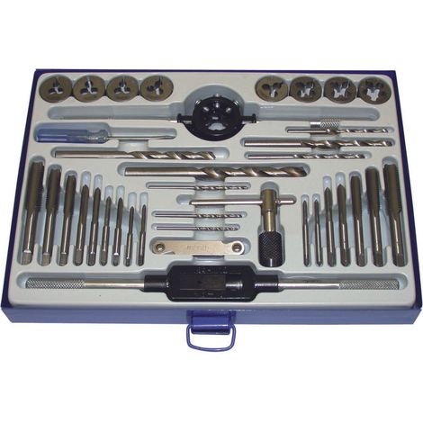 Coffret 37pcs forets HSS, tarauds, filières et accessoires - OM 9221 - CLAS Equipements