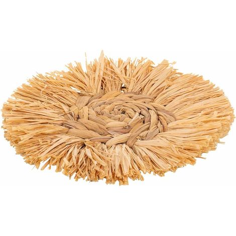 Figura decoración de pared de fibra natural marrón d30x02 (1/4)