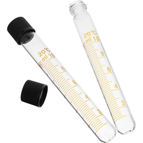 2 Tubes à Microcentrifuger en Verre de 10 Ml Bouchon à Vis et Joint en Caoutchouc, Fond Rond, Parois Lisses, Résistants la Force Centrifuge Élevée, pour Laboratoire et Artisanat (1/5)