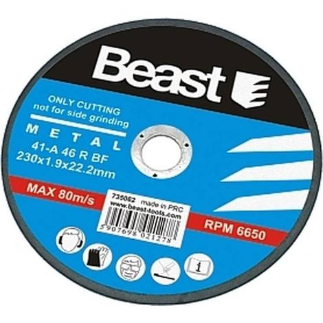 Disque de Coupe 230 x 1.9 x 22.2 mm - Métal Q - Précision et Performance - Usage Professionnel - Beast