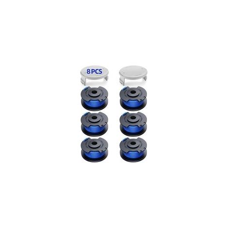 8 Bobine Fil Coupe Bordure Convient pour Ryobi One +18v 24v 40v Coupe Bordures,Ø1.65mm et 3.4m Longueur AC14RL3A Remplacements Coupe Bordure(6 Bobine Fil Coupe Bordure,2 Couvercle) (1/5)