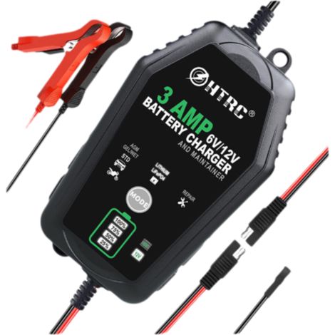 Chargeur de batterie automobile 6V/12V pour réparation de batteries lithium-calcium LiFePO4 AGM/GEL (1/5)