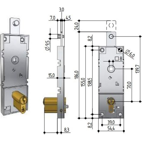 Serrure électrique pour porte basculante – Tension 12V – Manoeuvrage facile – Protection anti-effraction – PREB56108100200 – Prefer (1/2)