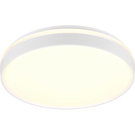 Plafoniera LED, plastica, bianco opaco, 47,5x9,5x47,5 cm, Spacy (1/4)