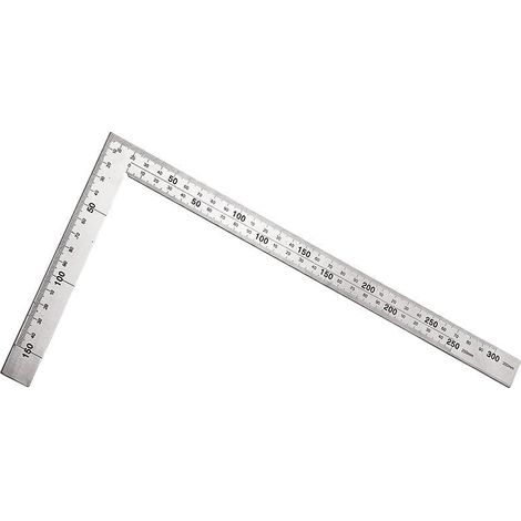 Nähwinkel, Zimmermannswinkel, Zimmermannswinkel aus Metall 150x300mm aus Stahl, rechtwinkliger Lineal für präzises Messen und Markieren bei Holzbearbeitungs-, Heimwerker-, Modellbau- und Bastelprojekt