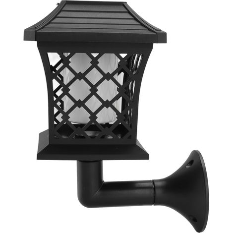 Lampes solaires LED à effet flamme avec motif de flamme vacillante simulé, disposées en grille, pour lanternes de jardin et éclairage paysager extérieur. (1/5)