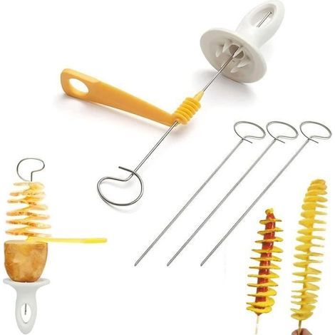 Pommes-Schneider, Kartoffeldreher, Kartoffelturmschneider, Spiral-Kartoffelschneider – für Grillpartys und Camping (1/4)