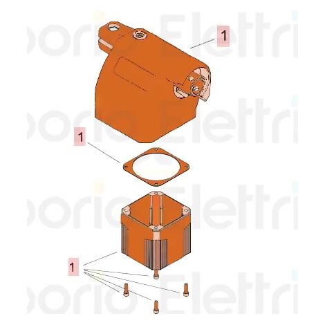 412 - Corps D'Operateur Gauche Pour Moteur Electromecanique Pour Portail Battant FAAC (1/3)