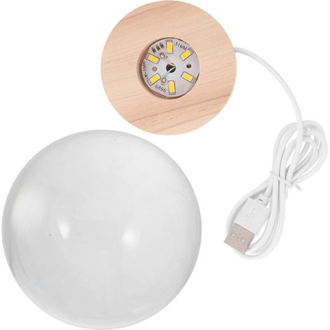 Lampe Lune avec Support en Bois, Boule Lumineuse 3d USB (1/5)