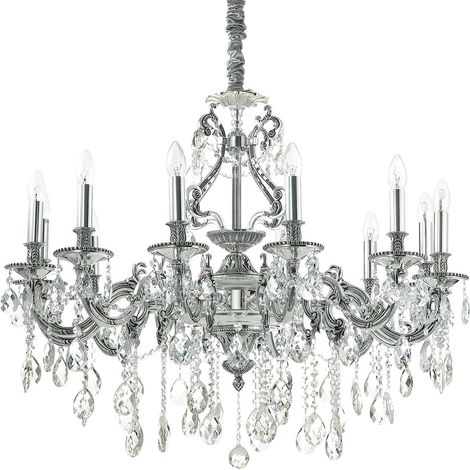 Ideal Lux Gioconda - 12 Licht Pendelleuchte Silber