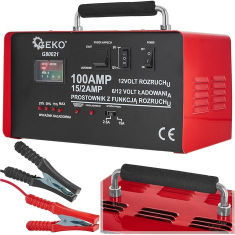 Avviatore di Emergenza 100 A 6V e 12V GEKO per Batterie al Piombo Acido (1/5)