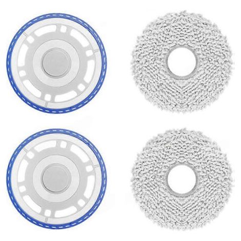 Accessoires pour aspirateur Ecovacs Deebot T30S/T30S Combo/Deebot T30S PRO/T30S AI/T30S Care : lingette de nettoyage et support pour lingette de nettoyage.