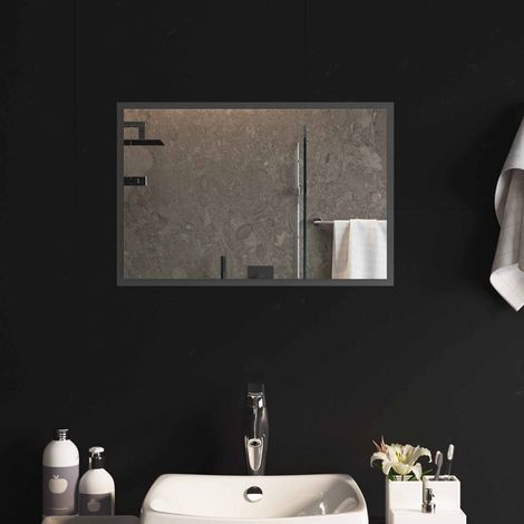 Teenpull – LED-Badezimmerspiegel Transparent 60 x 40 cm Gehärtetes Glas (1/5)