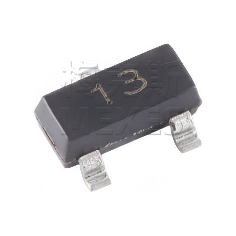 Changdian/Changjing DTA143ECA, Siebdruck 13, SOT-23, PNP-Digitaltransistor, SMD-Transistorchip, elektronisches Bauteil, 5 Stück, verpackt und versendet.