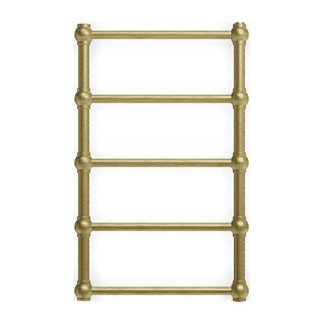 Sèche-serviette mixte Laiton brossé de 430mm de haut / 504 mm large - 115 Watt - RET430/504V2BBS