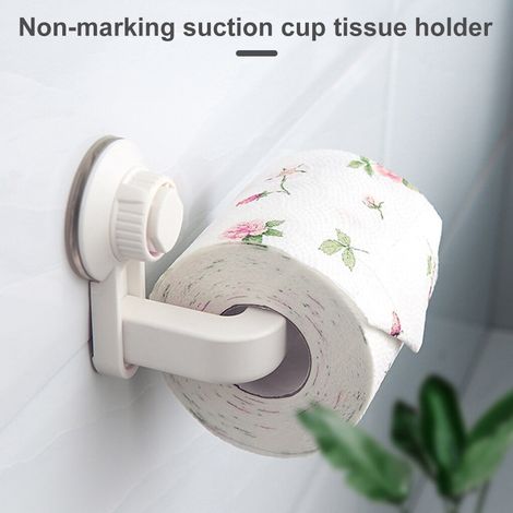 Support Pour Papier Toilette - Ventouse Puissante 3 Kg - Compatible Salle De Bains Cuisine Chambre - ABS - 14,5 x 10 x 6,5 Cm - 1 Pièce (1/5)