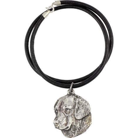 Collana con ciondolo a forma di Golden Retriever, placcata in argento, per gli amanti dei cani, gioiello unico di Art-Dog (1/5)