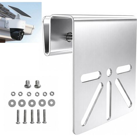 Support Caméra Gouttière pour S340 E30, Fixation sans Perçage en Acier Inoxydable avec Caméras Dôme/PTZ Compatible Installation Extérieure Résistant aux Intempéries (1/5)