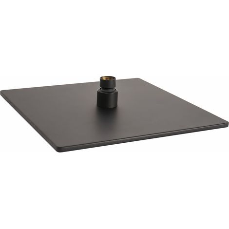 Soffione doccia nero quadrato 25x25 effetto pioggia mod. Seven (1/4)