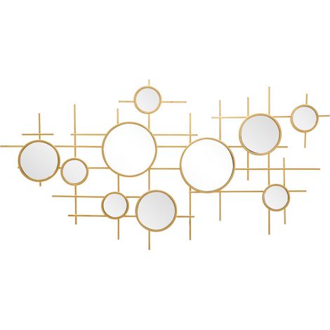 Specchio da parete in metallo oro, 117x4,5x61 cm – Gloxy (1/5)
