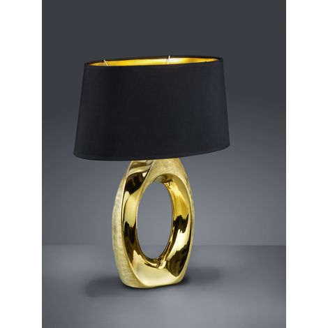 Lampada Da Tavolo Moderna Ceramica Oro Taba H52 cm Trio Lighting