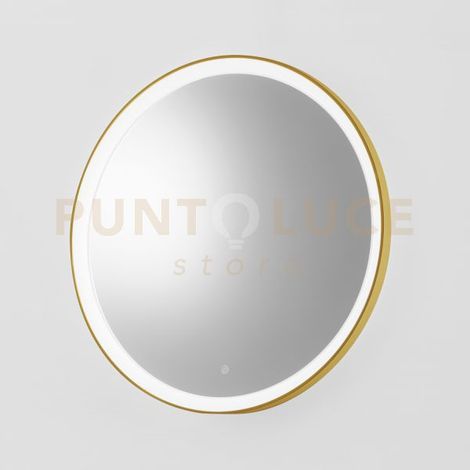 KRIZIA A/G- APPLIQUE CON SPECCHIO LUCE PERIMETRALE DIMMERABILE CON TOUCH CCT LED 3000-4000K 1300-1400LM 40W ORO SPAZZOLATO