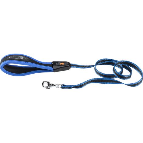 Ferplast ERGOCOMFORT G Laisse en nylon avec rembourrage ergonomique - de différentes couleurs et tailles. Variante G15/120 - Misure: 15 mm x L 120 cm - Bleu