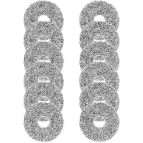 Lot de 12 lingettes pour robot aspirateur Dreame X50 / X40 / L20 Ultra Complete, L50 / L40 / X30 / L10 / L10s Pro Ultra, Xiaomi X20 Pro/Max, accessoire de serpillère en microfibre réutilisable et (1/5)