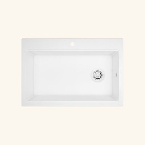 Evier granit Turtl LARGUS blanc 1 bac XL 840x560 (1/3)
