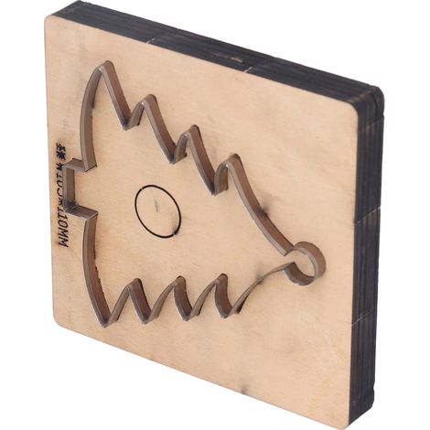 Matrice de découpe pour cuir en forme de sapin de Noël, outil de découpe et de modelage (13,5 x 13 x 2,3 cm), pour papier et caoutchouc. (1/5)