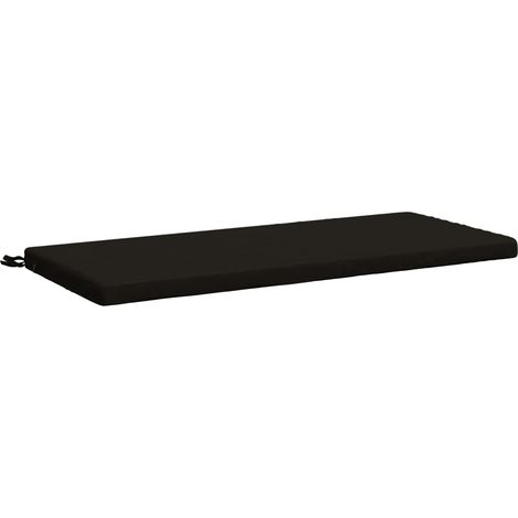 Coussin de banc SOEST 100 % polyester Noir 110 x 50 x 5 cm vidaXL