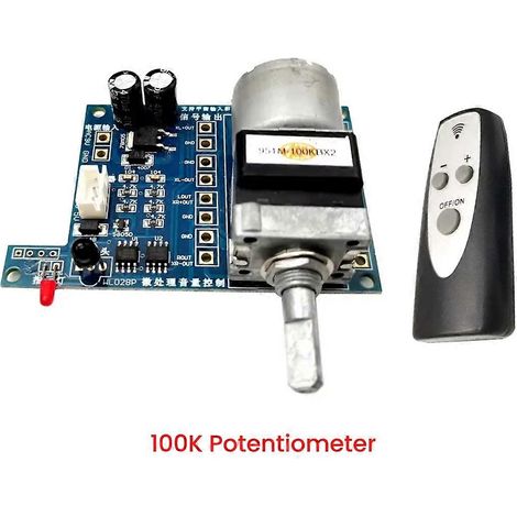 Potentiomètre de volume moteur DLHiFi ALPS 50K, adapté aux préamplificateurs, aux amplificateurs de puissance audio DIY et aux amplificateurs de casque. (1/5)
