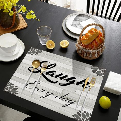 Hot-selling PVC placemats, non-slip, waterproof, heat-insulating, letter series, hotel restaurant Western-style placemats - Letter design - 4 - Leather printed with color 3045CM