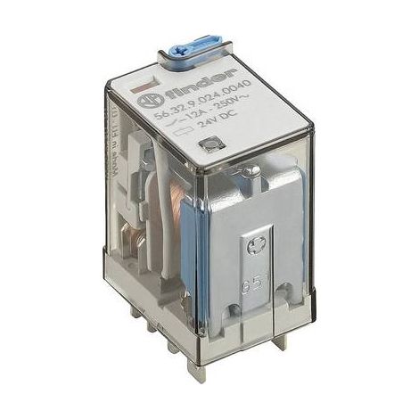Relais de puissance 2RT 12A 24V DC FINDER 563290240000 (1/2)