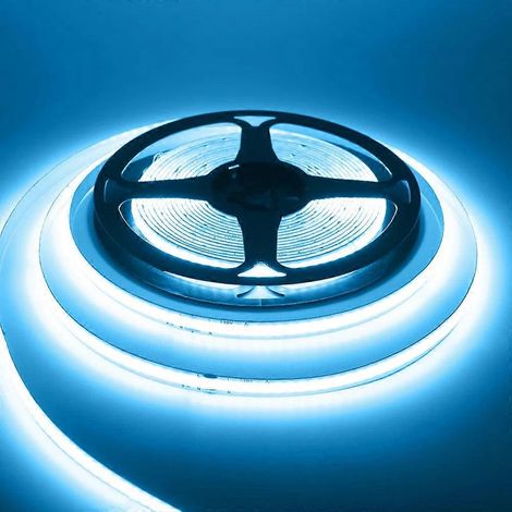Bande LED COB 220 V 5 à 50 m 240 LED ultra-lumineuses ruban flexible IRC 90 -15 m bleu glacier (1/5)