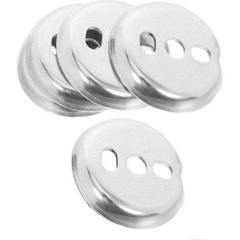 Lot de 5 plaques de fixation rondes en acier inoxydable pour porte-ser (1/5)