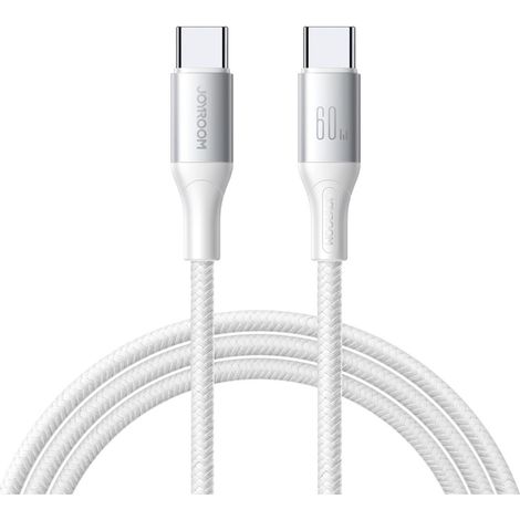 Cable usb c vers usb c a charge rapide joyroom flash series 60 w 1 m - blanc