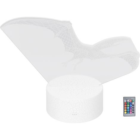 Veilleuse avec télécommande 16 couleurs changeantes adjustable luminosité lampe nuit cadeau anniversaire pour garçon fille (1/5)