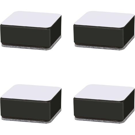 Bardusch-4 protecteurs pieds auto-adhésifs acier – Charge 500 kg – chaise, table, lit – noir (1/5)