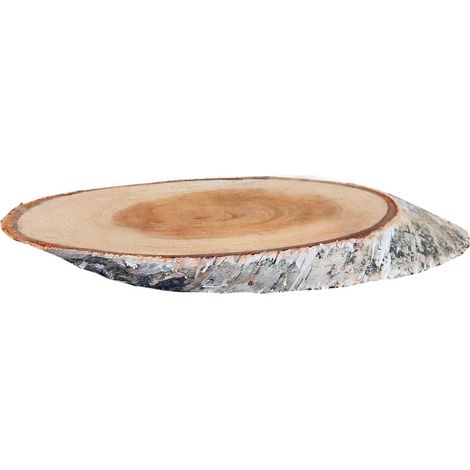 Birkenholzscheiben oval 100% Natur Ø 18 - 30 cm Dekoration Baumscheibe Holzdeko