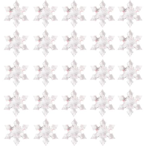 24 pièces ornement de flocons de neige vacances en acrylique transparent pour Noël 4,5 cm (4,5 cm). (1/5)